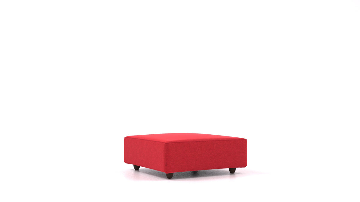 Cascais K, Sofa-Modul von FEYDOM im Stoff Velare ET-11 Red, dunkle Füße