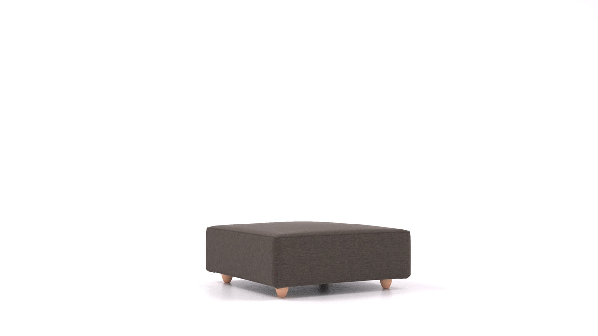 Cascais K, Sofa-Modul von FEYDOM im Stoff Velare ET-12 Dark Grey, helle Füße