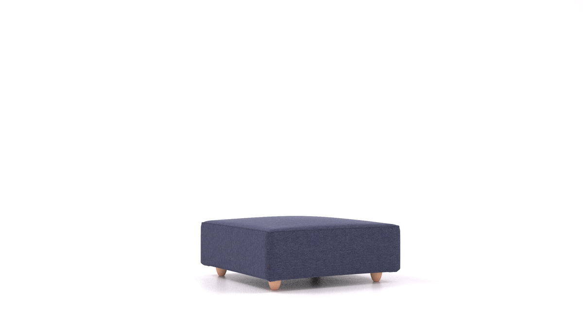 Cascais K, Sofa-Modul von FEYDOM im Stoff Velare ET-80 Noble Blue, helle Füße