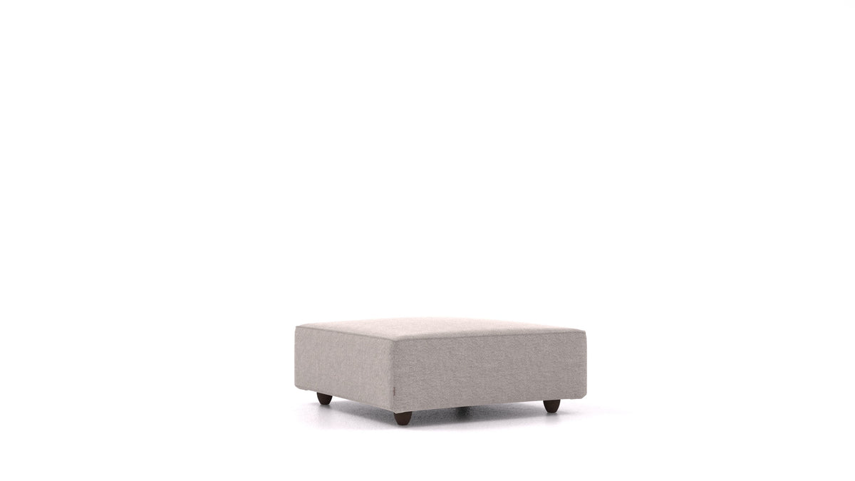Cascais K, Sofa-Modul von FEYDOM im Stoff Phoenix FE-84 Middle Grey, dunkle Füße