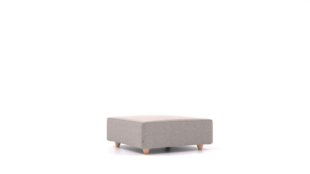 Cascais K, Sofa-Modul von FEYDOM im Stoff Phoenix FE-84 Middle Grey, helle Füße