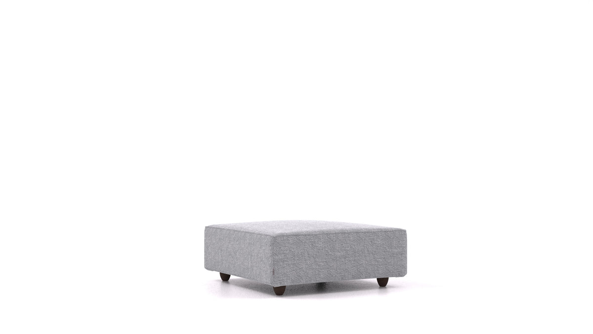 Cascais K, Sofa-Modul von FEYDOM im Stoff Phoenix FE-92 Dark Grey, dunkle Füße