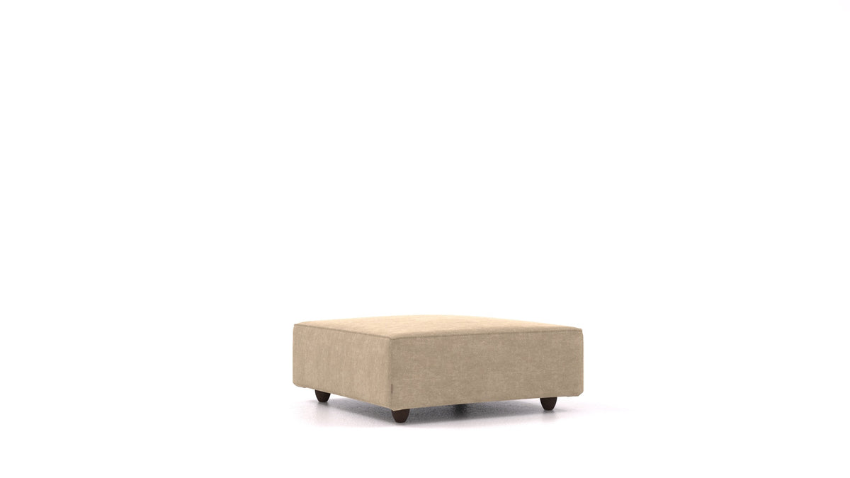 Cascais K, Sofa-Modul von FEYDOM im Stoff Mollia FF-13 Cappuccino, dunkle Füße