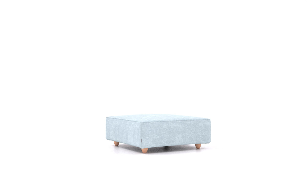 Cascais K, Sofa-Modul von FEYDOM im Stoff Mollia FF-19 Pastel Blue, helle Füße