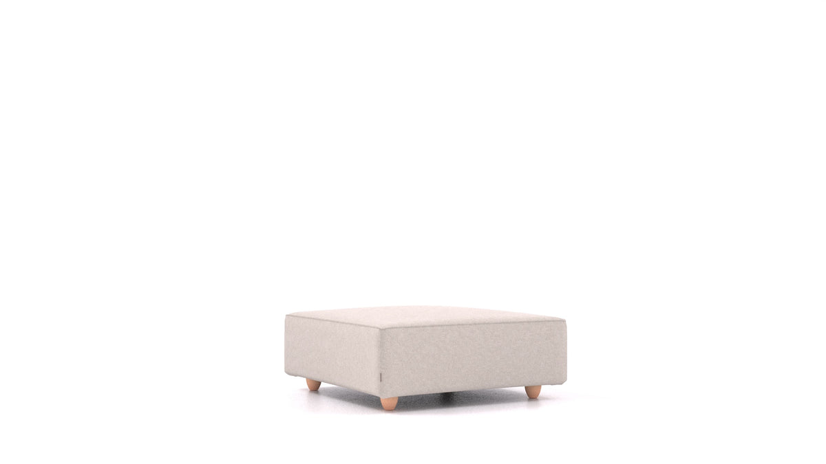 Cascais K, Sofa-Modul von FEYDOM im Stoff Icon IC-02 Natur, helle Füße