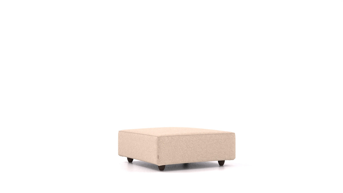 Cascais K, Sofa-Modul von FEYDOM im Stoff Icon IC-06 Cappuccino, dunkle Füße