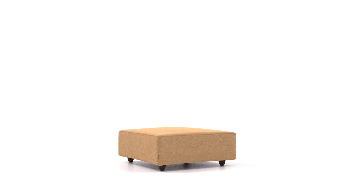 Cascais K, Sofa-Modul von FEYDOM im Stoff Icon IC-45 Antic Gold, dunkle Füße