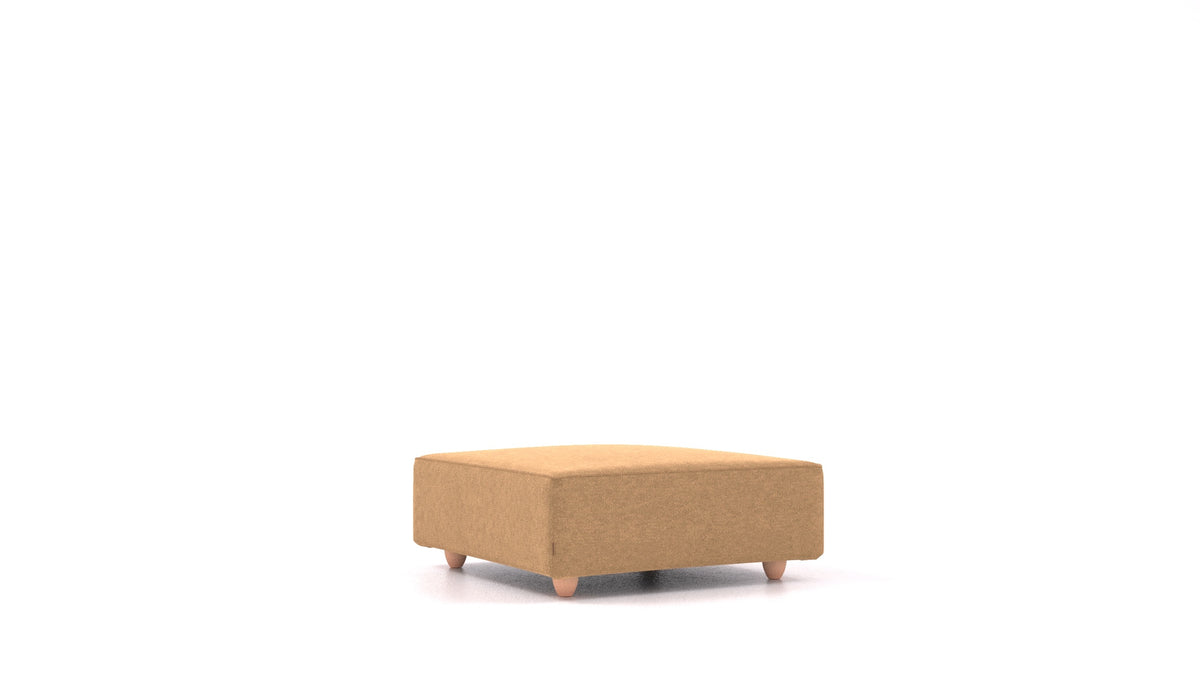 Cascais K, Sofa-Modul von FEYDOM im Stoff Icon IC-45 Antic Gold, helle Füße