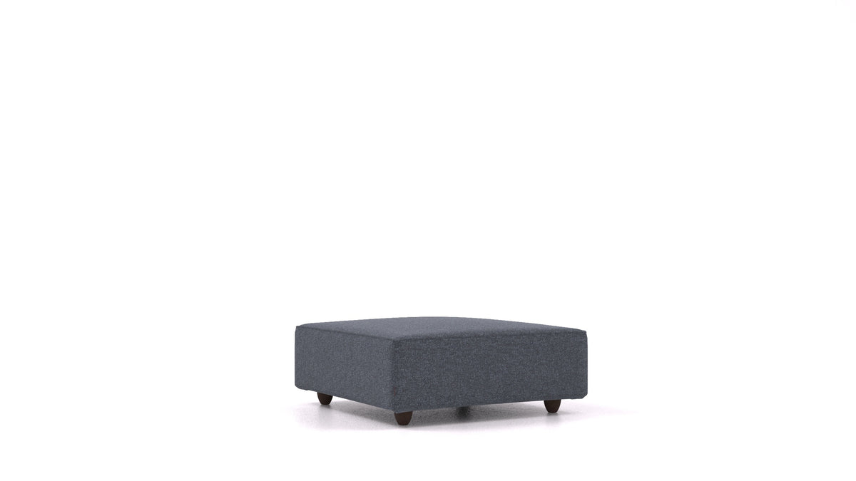 Cascais K, Sofa-Modul von FEYDOM im Stoff Icon IC-79 Deep Blue, dunkle Füße