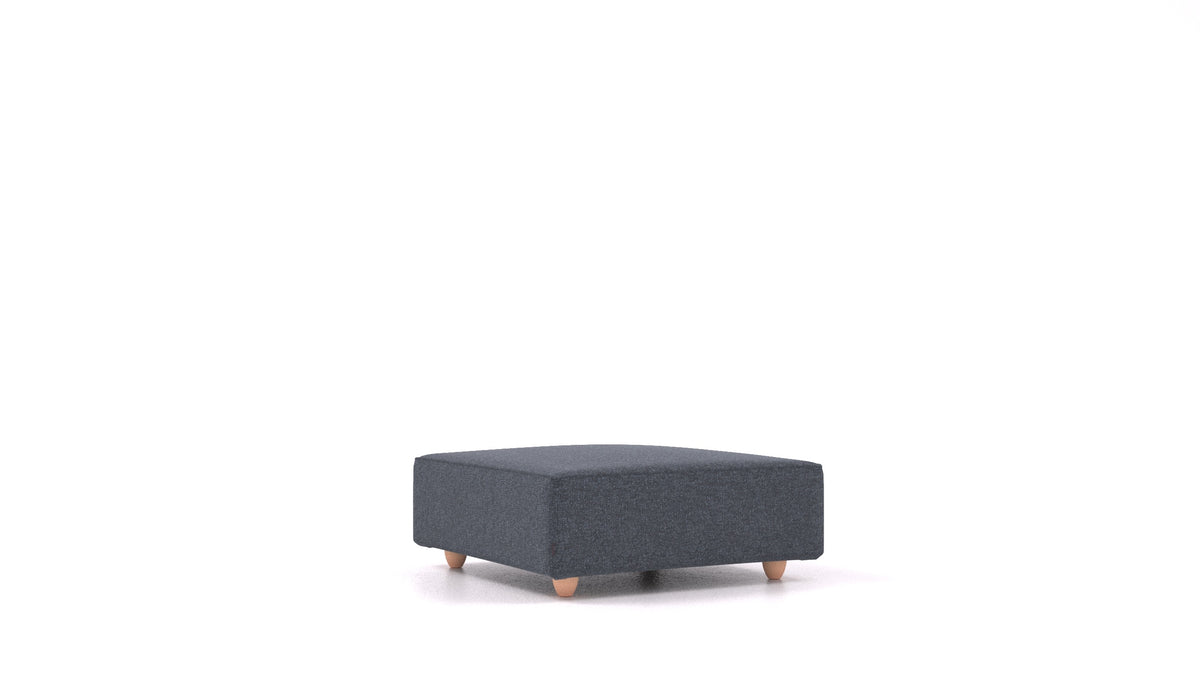 Cascais K, Sofa-Modul von FEYDOM im Stoff Icon IC-79 Deep Blue, helle Füße