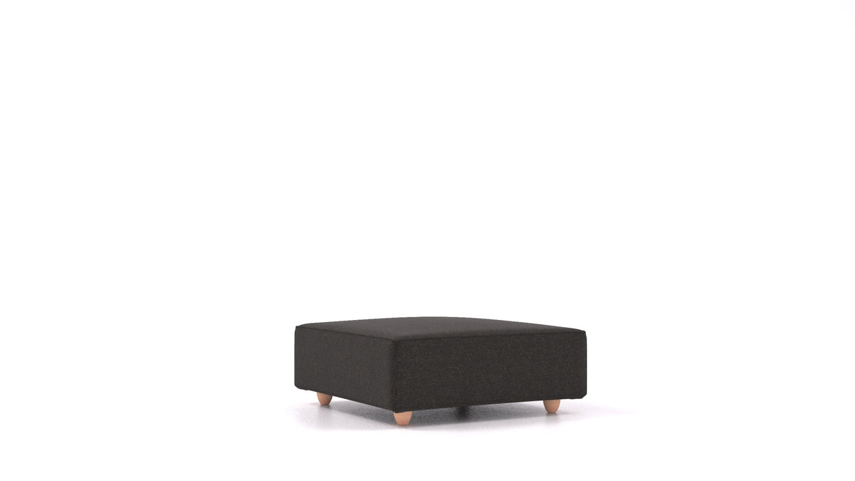Cascais K, Sofa-Modul von FEYDOM im Stoff Icon IC-99 Umbra, helle Füße