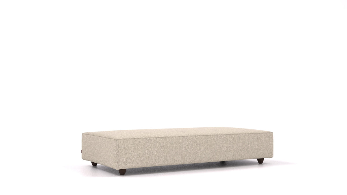 Cascais L, Sofa-Modul von FEYDOM im Stoff Alure DE-09 Natur, dunkle Füße
