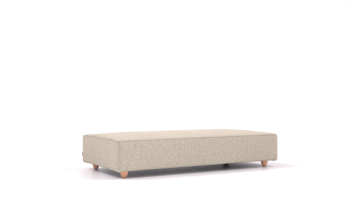 Cascais L, Sofa-Modul von FEYDOM im Stoff Alure DE-09 Natur, helle Füße