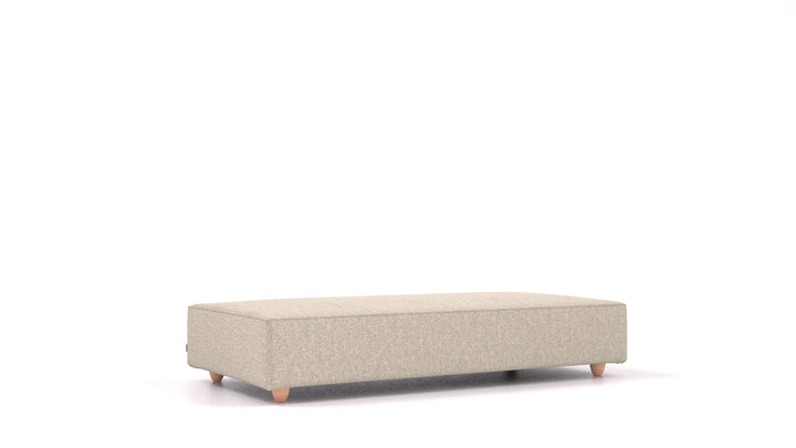 Cascais L, Sofa-Modul von FEYDOM im Stoff Alure DE-09 Natur, helle Füße