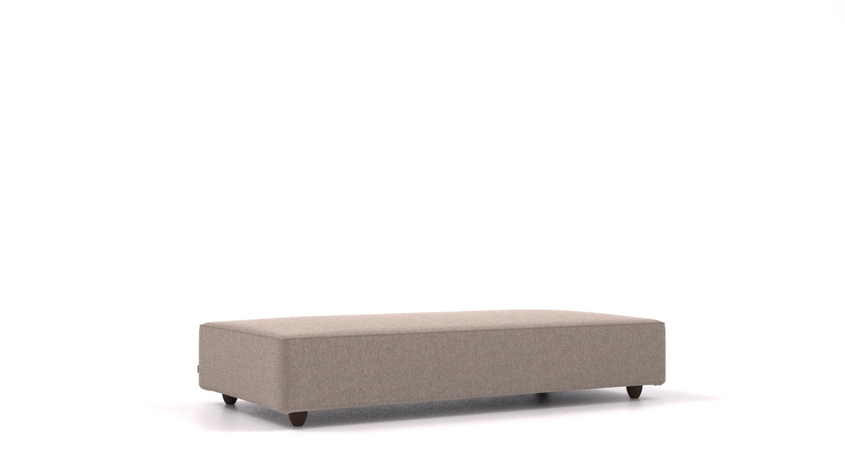 Cascais L, Sofa-Modul von FEYDOM im Stoff Velare ET-14 Middle Grey, dunkle Füße