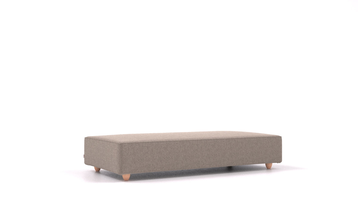 Cascais L, Sofa-Modul von FEYDOM im Stoff Velare ET-14 Middle Grey, helle Füße