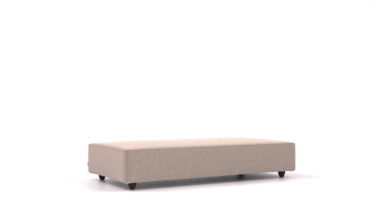 Cascais L, Sofa-Modul von FEYDOM im Stoff Velare ET-15 Light Grey, dunkle Füße
