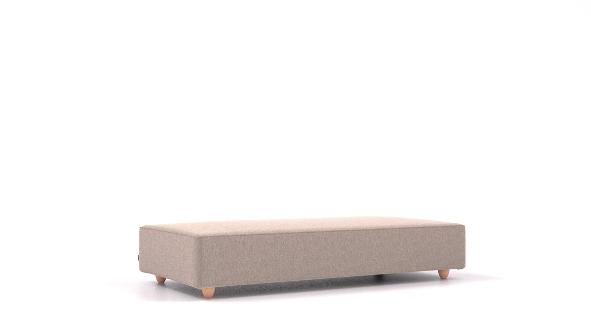 Cascais L, Sofa-Modul von FEYDOM im Stoff Velare ET-15 Light Grey, helle Füße