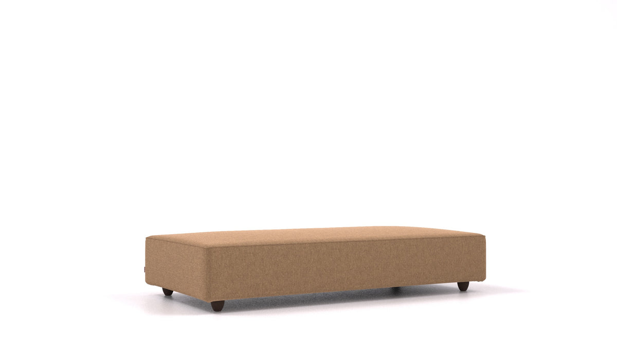 Cascais L, Sofa-Modul von FEYDOM im Stoff Velare ET-24 Cappuccino, dunkle Füße