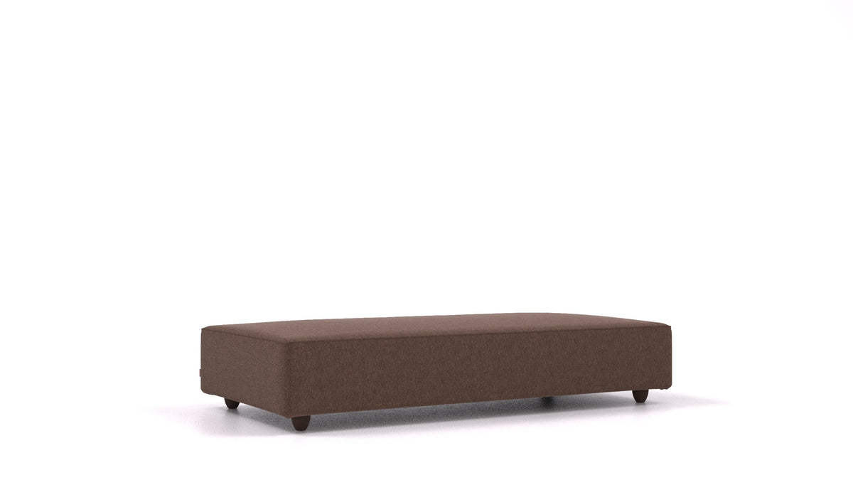 Cascais L, Sofa-Modul von FEYDOM im Stoff Velare ET-27 Chocolate, dunkle Füße