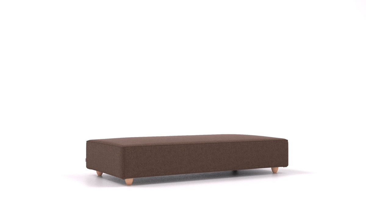 Cascais L, Sofa-Modul von FEYDOM im Stoff Velare ET-27 Chocolate, helle Füße