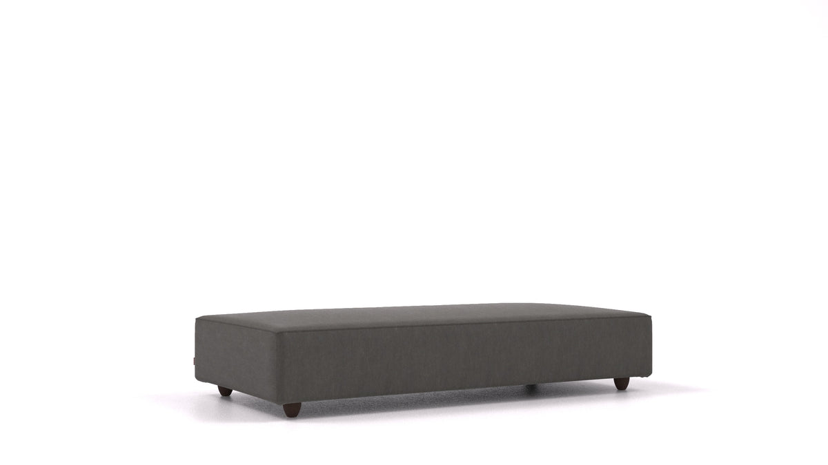Cascais L, Sofa-Modul von FEYDOM im Stoff Mollia FF-12 Dark Grey, dunkle Füße