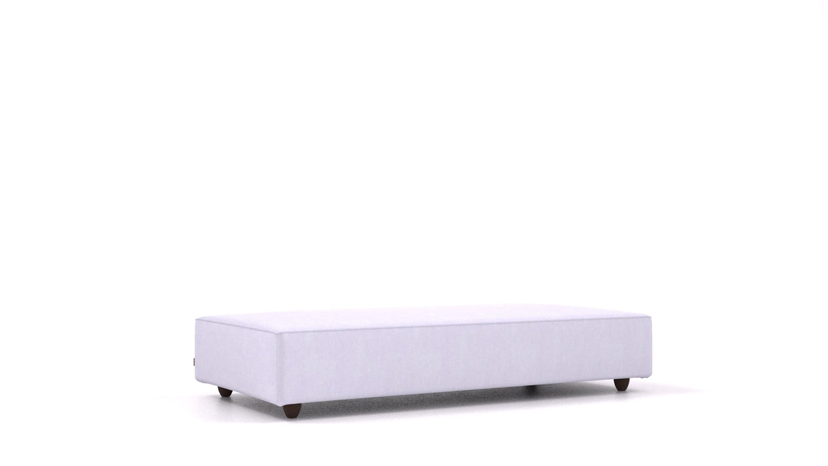 Cascais L, Sofa-Modul von FEYDOM im Stoff Mollia FF-17 Lavander, dunkle Füße