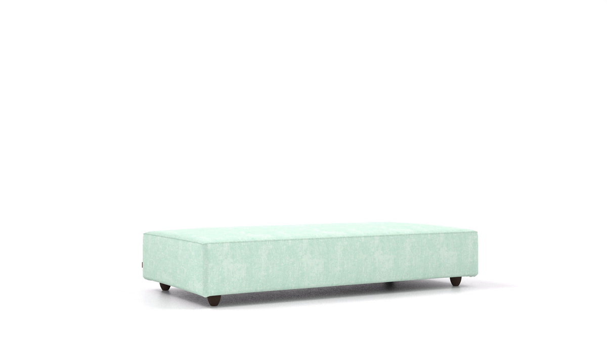 Cascais L, Sofa-Modul von FEYDOM im Stoff Mollia FF-18 Mint, dunkle Füße