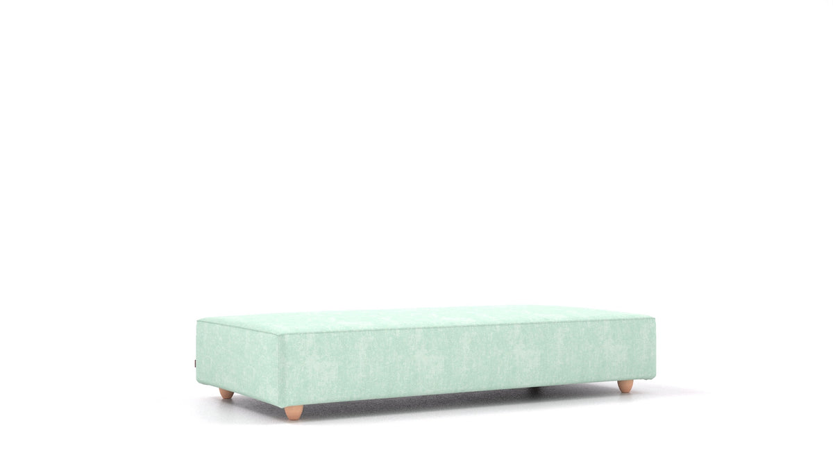 Cascais L, Sofa-Modul von FEYDOM im Stoff Mollia FF-18 Mint, helle Füße
