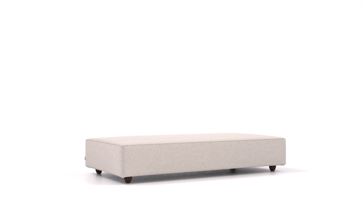 Cascais L, Sofa-Modul von FEYDOM im Stoff Icon IC-02 Natur, dunkle Füße