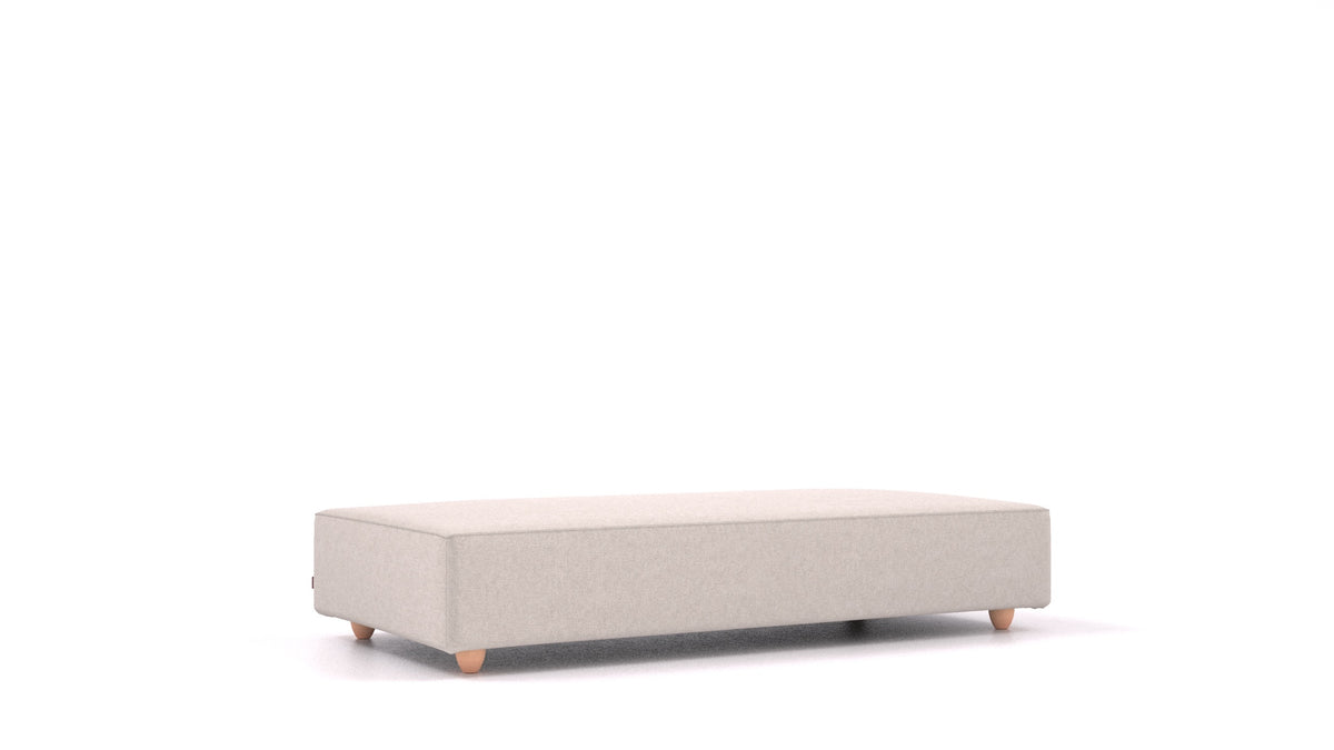 Cascais L, Sofa-Modul von FEYDOM im Stoff Icon IC-02 Natur, helle Füße