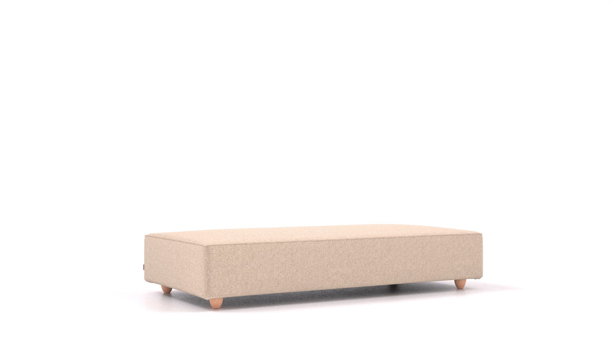 Cascais L, Sofa-Modul von FEYDOM im Stoff Icon IC-06 Cappuccino, helle Füße