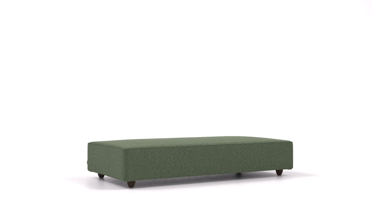 Cascais L, Sofa-Modul von FEYDOM im Stoff Icon IC-39 Forest, dunkle Füße