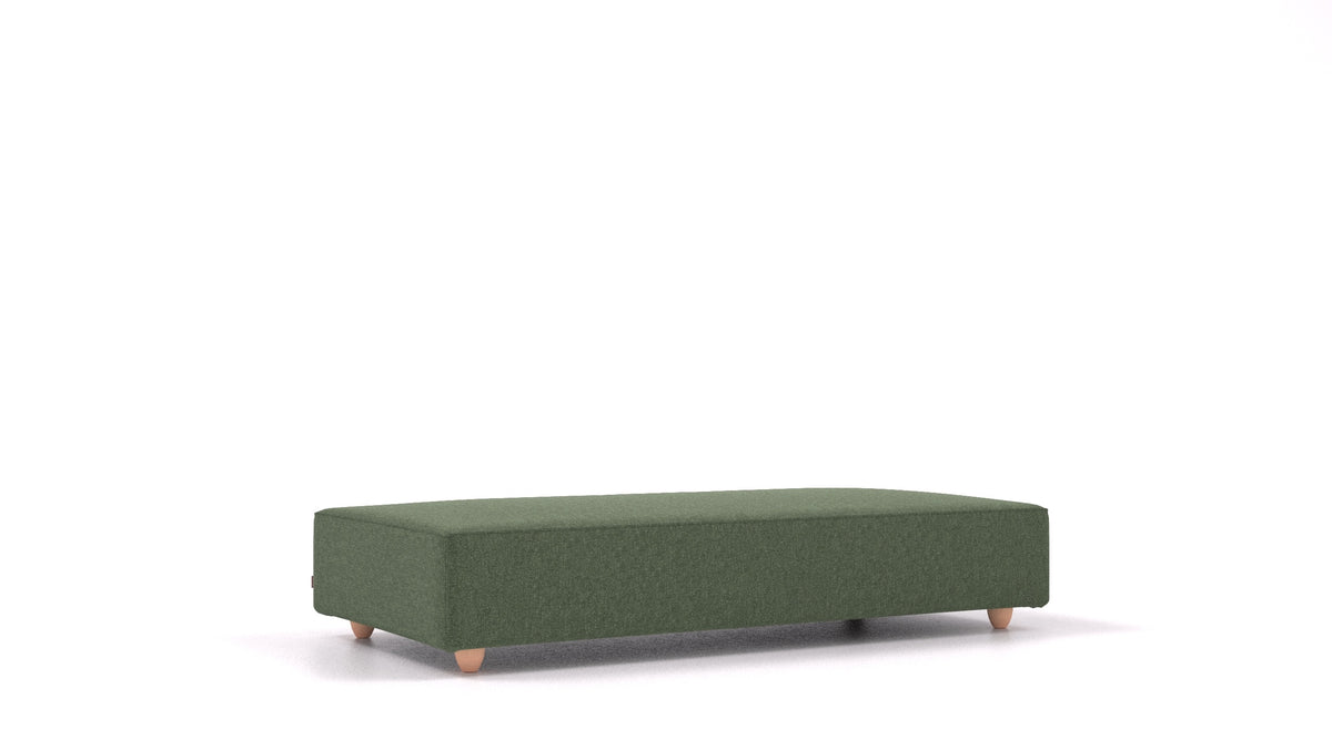 Cascais L, Sofa-Modul von FEYDOM im Stoff Icon IC-39 Forest, helle Füße