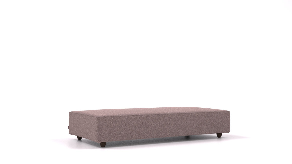 Cascais L, Sofa-Modul von FEYDOM im Stoff Icon IC-69 Marmo, dunkle Füße