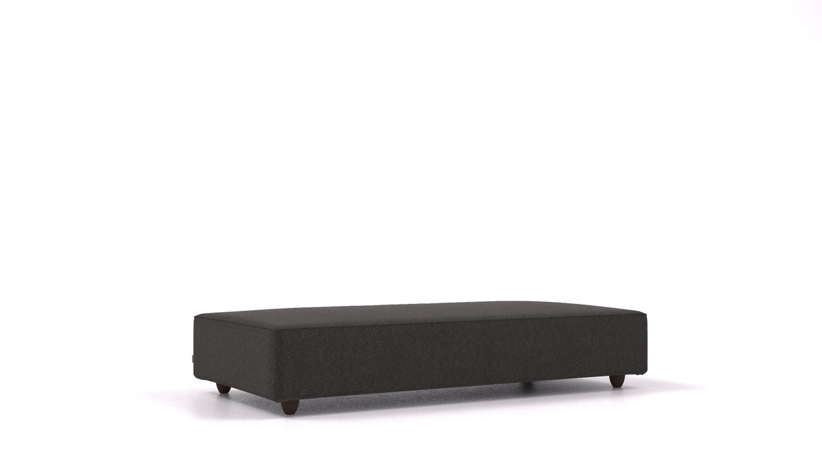 Cascais L, Sofa-Modul von FEYDOM im Stoff Icon IC-99 Umbra, dunkle Füße