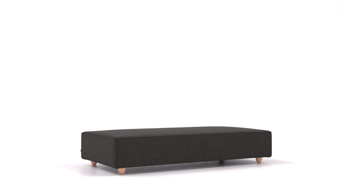 Cascais L, Sofa-Modul von FEYDOM im Stoff Icon IC-99 Umbra, helle Füße