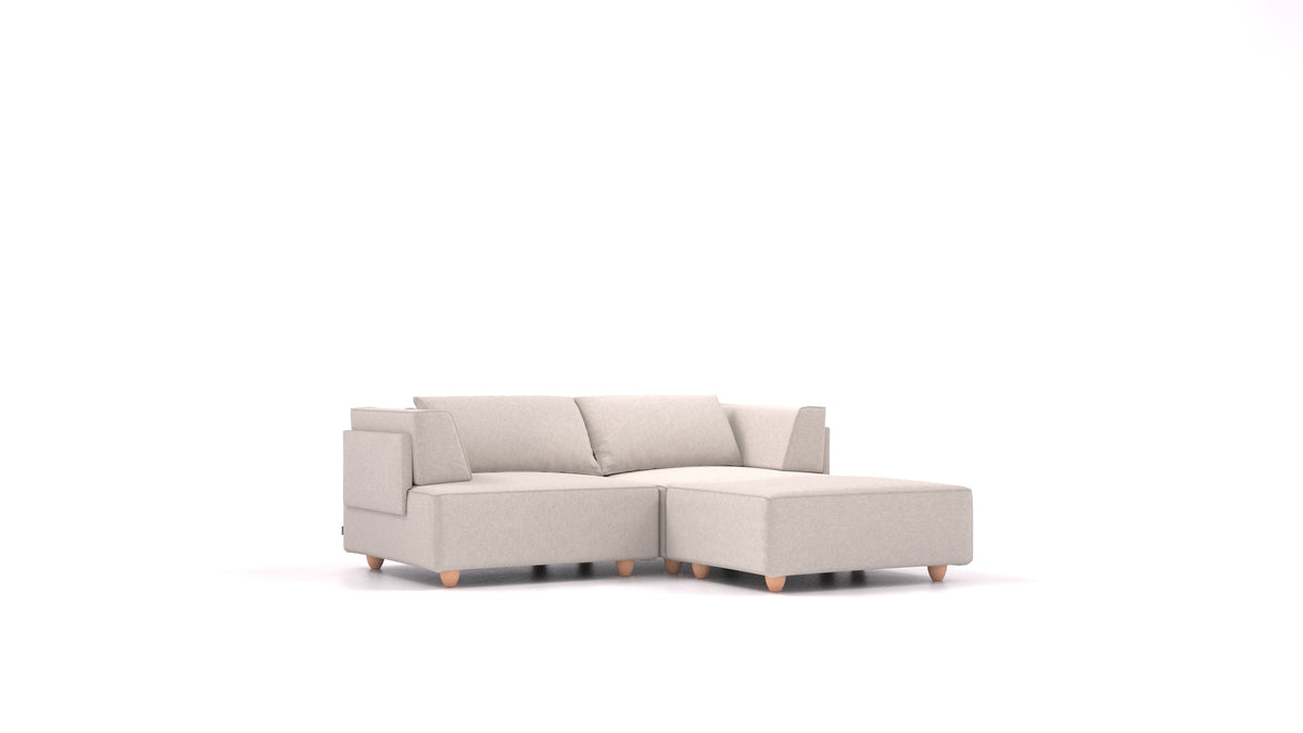 CasCais RA, modulares Sofa von FEYDOM im Stoff Icon IC-02 Natur, helle Füße