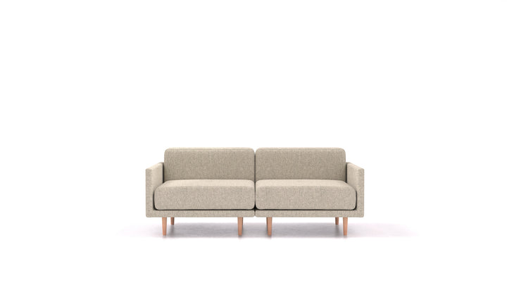 Clooods 2M, modulares Sofa von FEYDOM im Stoff Alure DE-09 Natur, helle Füße