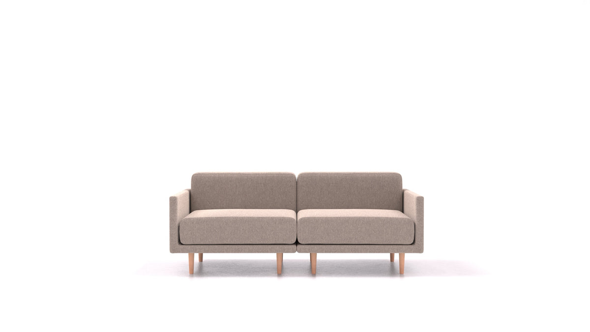 Clooods 2M, modulares Sofa von FEYDOM im Stoff Velare ET-15 Light Grey, helle Füße