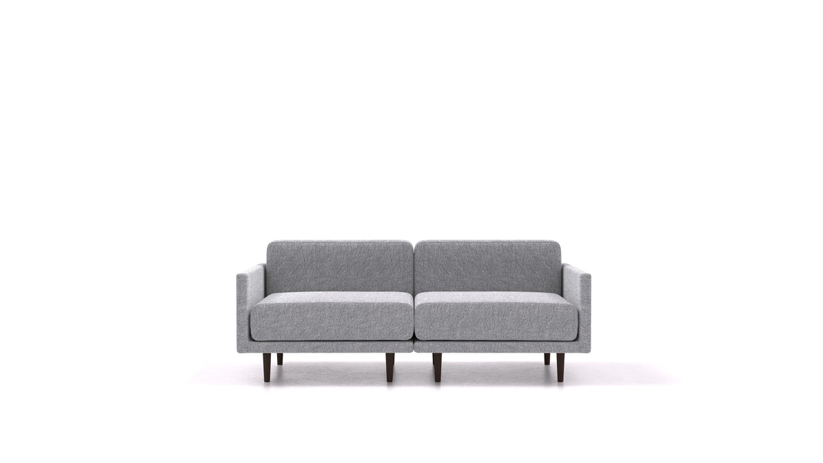 Clooods 2M, modulares Sofa von FEYDOM im Stoff Phoenix FE-92 Dark Grey, dunkle Füße
