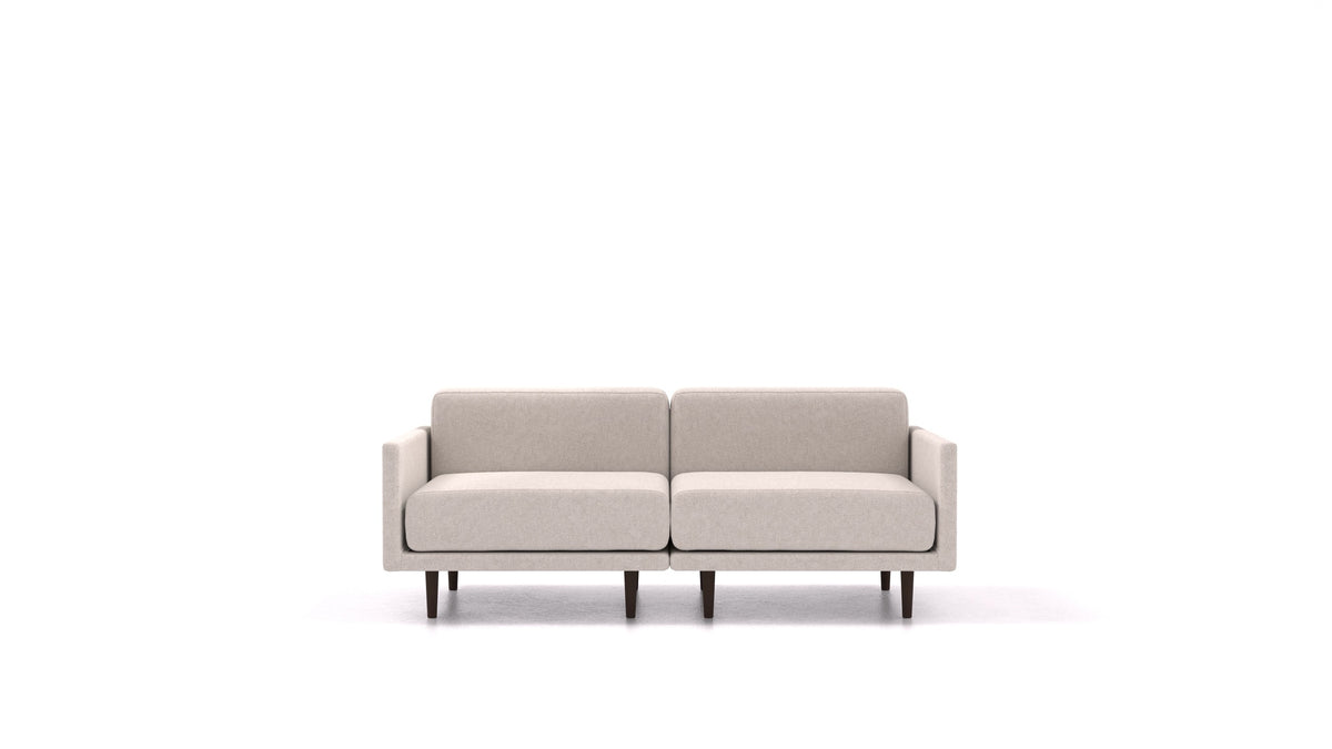 Clooods 2M, modulares Sofa von FEYDOM im Stoff Icon IC-02 Natur, dunkle Füße