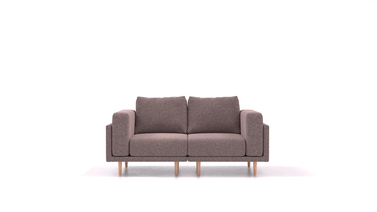 Clooods 2S, modulares Sofa von FEYDOM im Stoff Icon IC-69 Marmo, helle Füße
