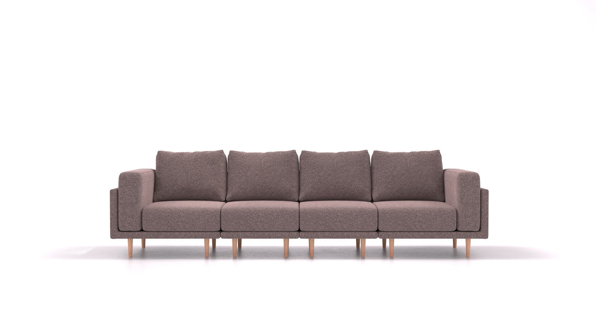 Clooods 4S, modulares Sofa von FEYDOM im Stoff Icon IC-69 Marmo, helle Füße