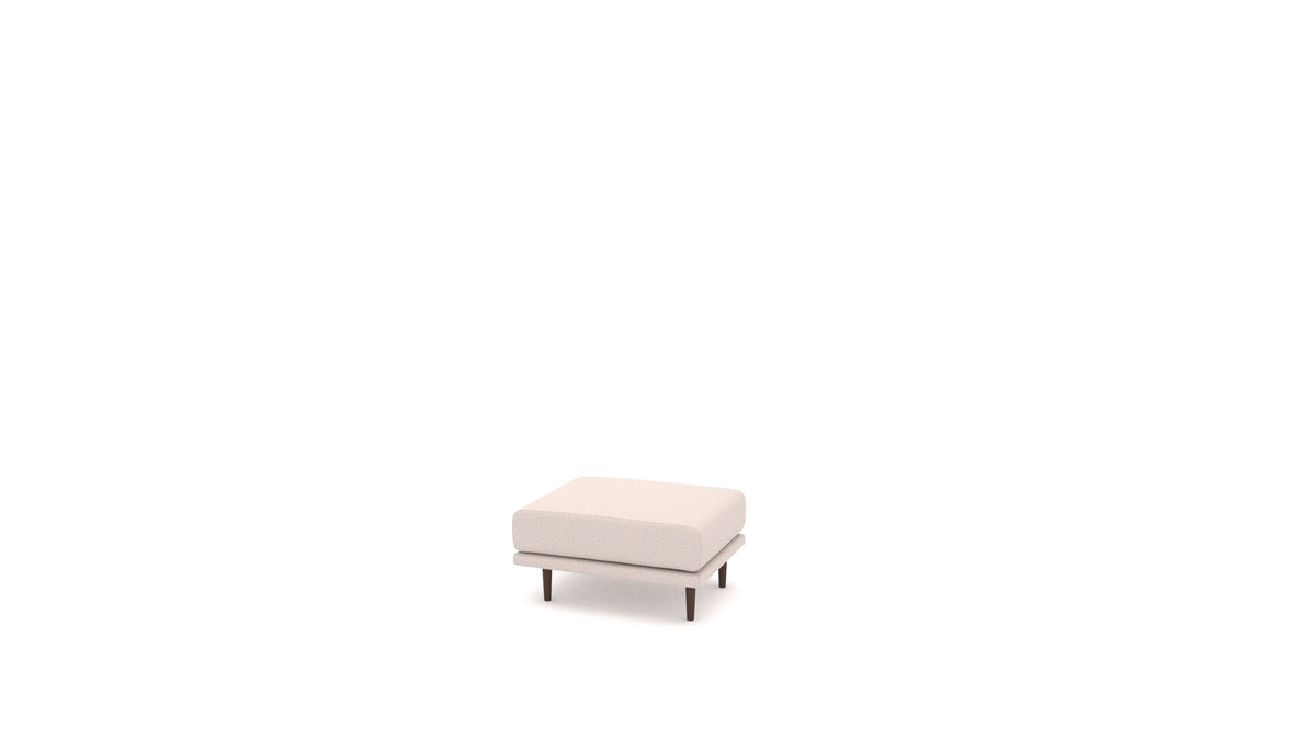 Clooods Hocker, Hocker von FEYDOM im Stoff Hygge HG-08 Cappuccino, dunkle Füße