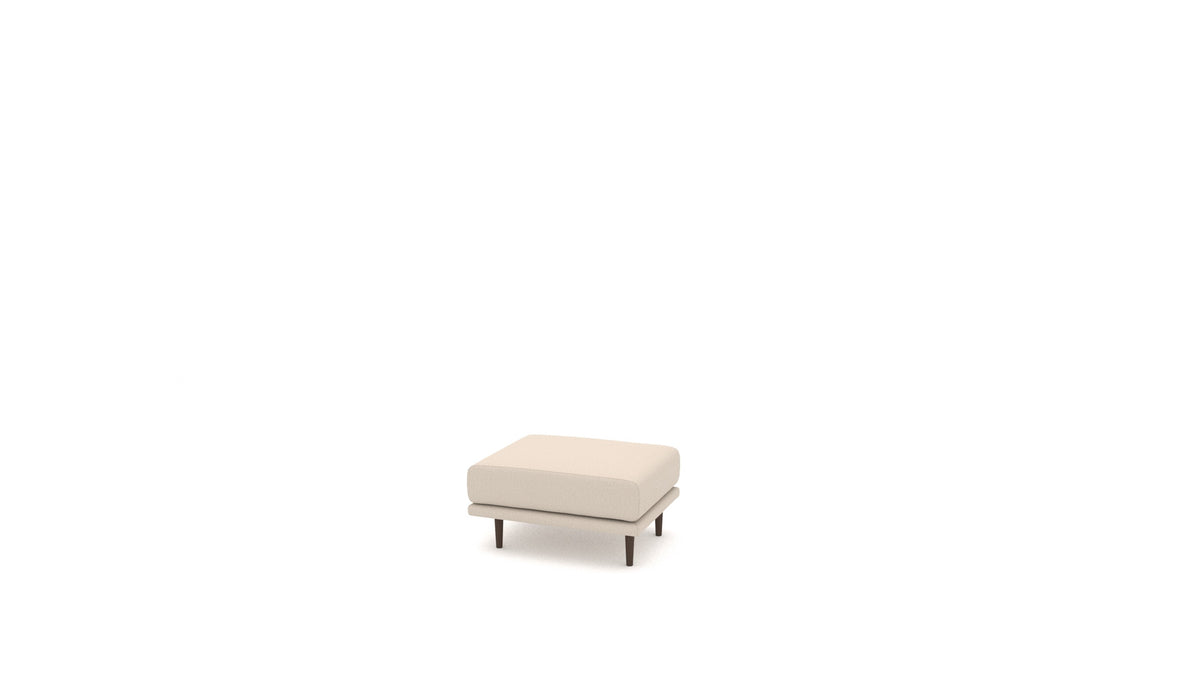 Clooods Hocker, Hocker von FEYDOM im Stoff Heim HM-06 Natur, dunkle Füße