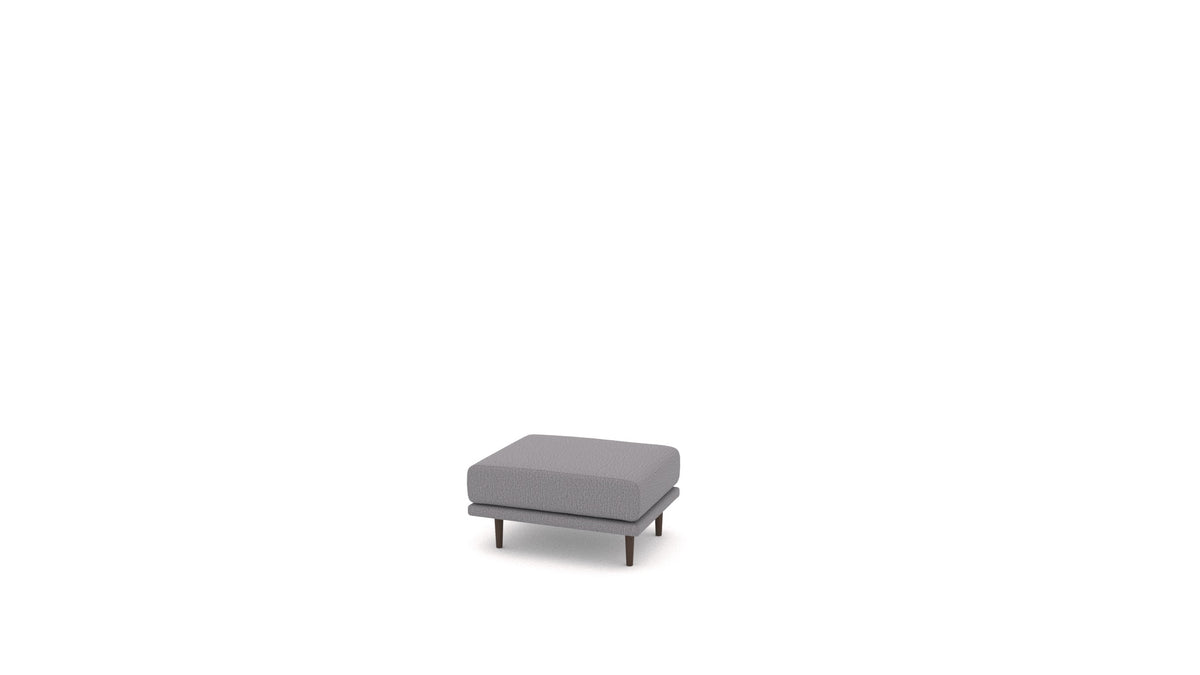 Clooods Hocker, Hocker von FEYDOM im Stoff Heim HM-95 Medium Grey, dunkle Füße