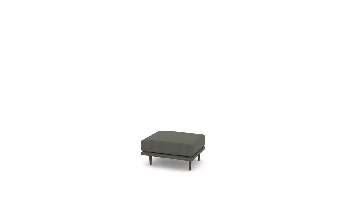Clooods Hocker, Hocker von FEYDOM im Stoff Heim HM-98 Dark Grey, dunkle Füße