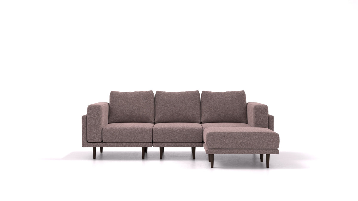 Clooods, modulares Sofa von FEYDOM im Stoff Icon IC-69 Marmo, dunkle Füße