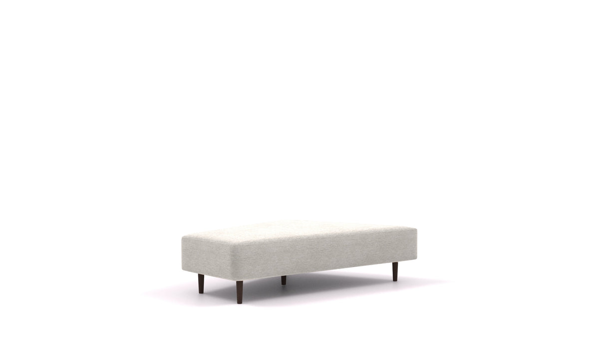 Diagon Lounge-Set links, Sofa-Modul von FEYDOM im Stoff Astra AT-80 Light Grey, dunkle Füße